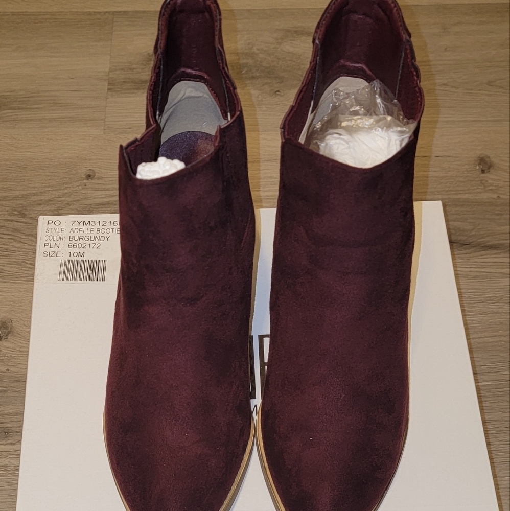 Womens ankle boots (Burgundy)
